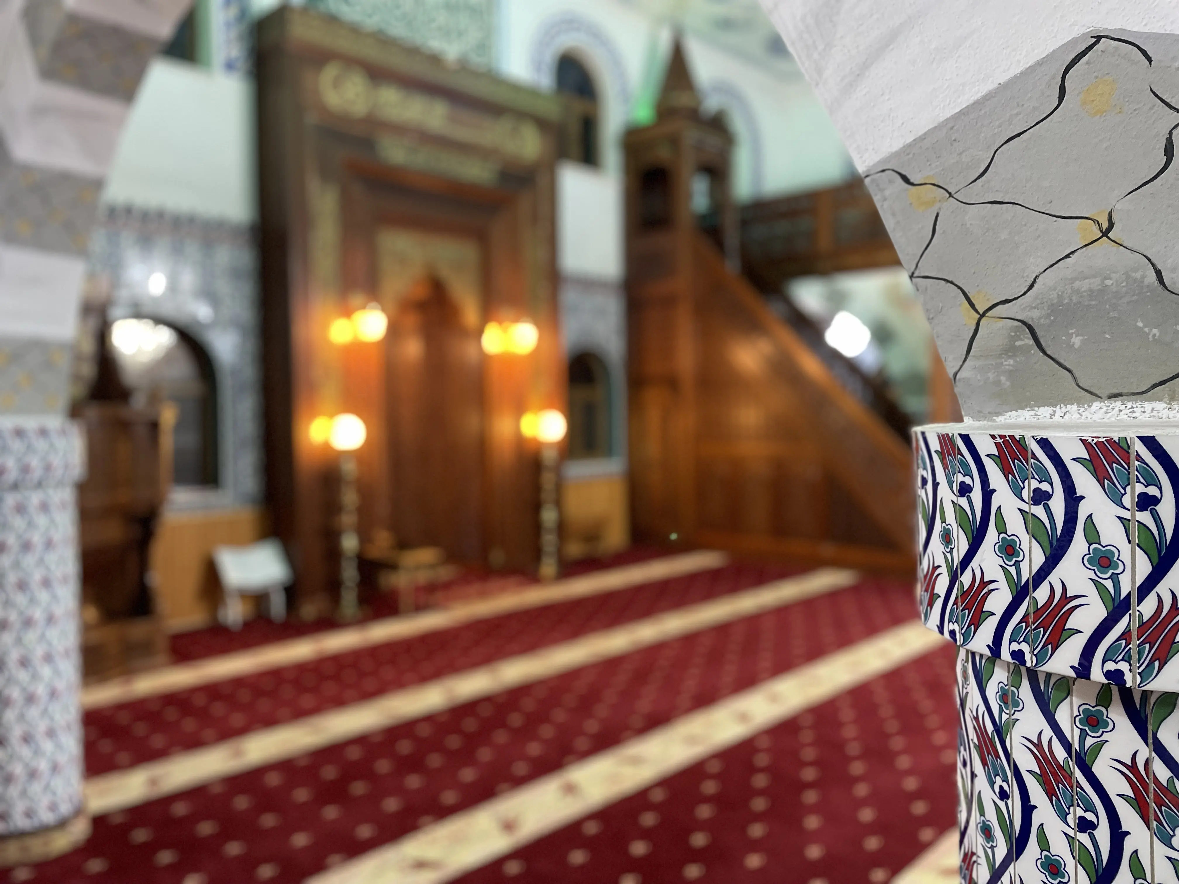 Cami inşaatından bir fotoğraf
